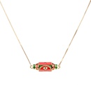 Fashion color dripping oil zircon eye pendant necklacepicture18