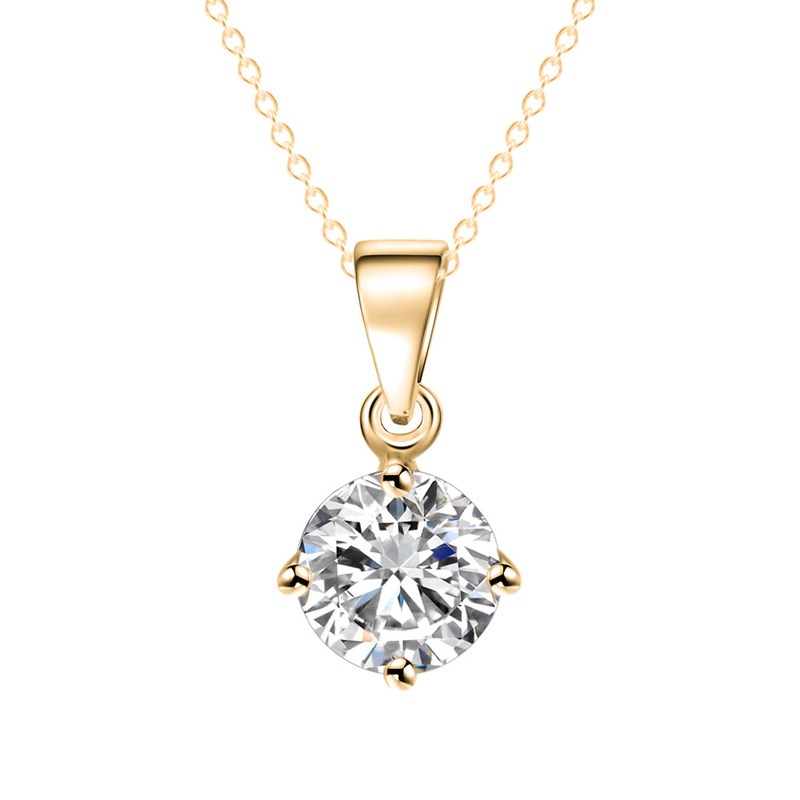 fashion simple diamond copper necklace