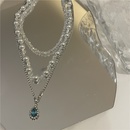 Fashion water drop gemstone diamond pearl crystal necklacepicture15