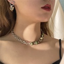Fashion flower green stone necklace earrings setpicture11