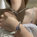 Retro purple gemstone love pearl necklace setpicture10