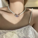 Retro purple gemstone love pearl necklace setpicture11