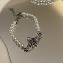 Retro purple gemstone love pearl necklace setpicture13