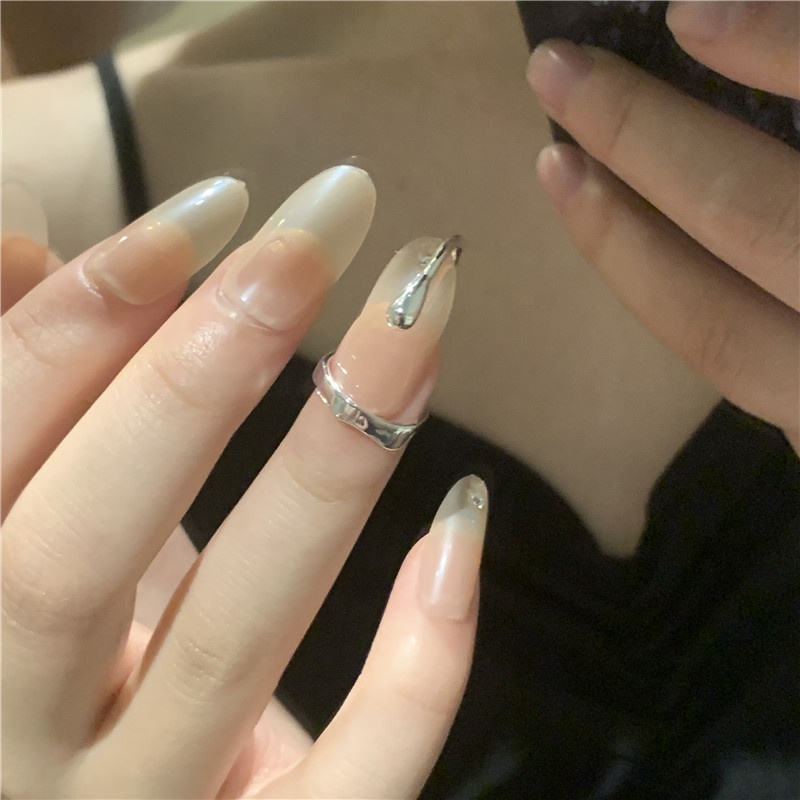 fashion personality adjustable armor nail cover ring