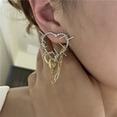 fashion heartshaped metal color matching chain earringspicture12