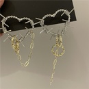 fashion heartshaped metal color matching chain earringspicture13