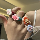 fashion letter color candy color resin ringpicture12