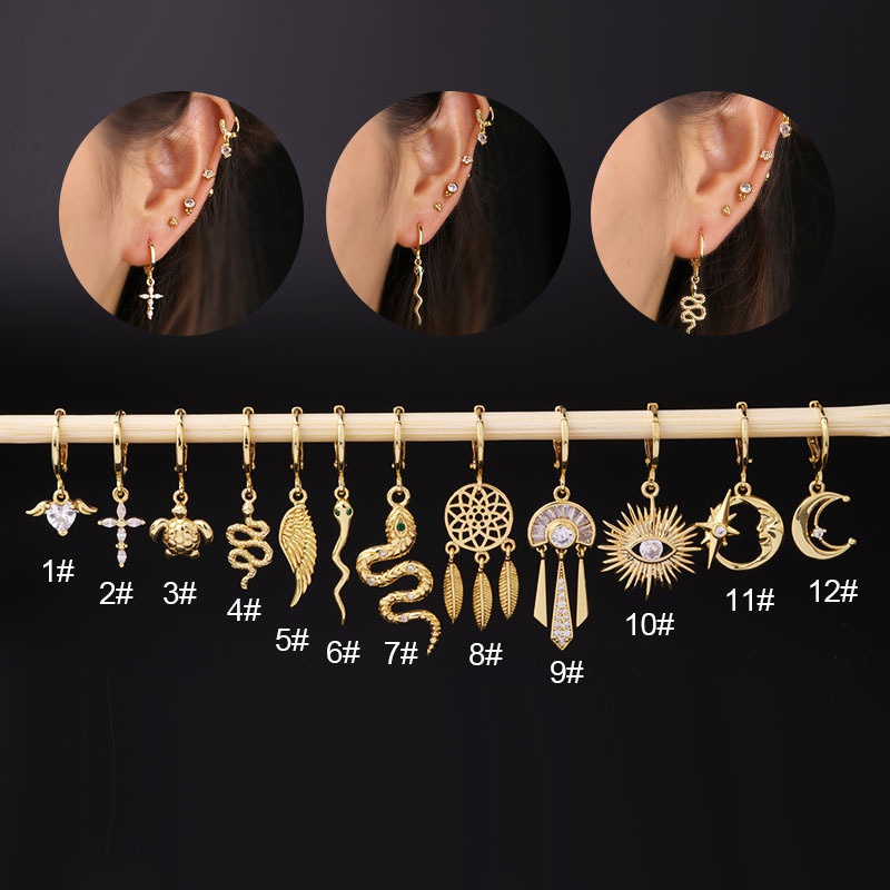 fashion metal snake earrings wholesale