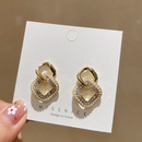 Korean style geometric diamondshape pearl earringspicture8