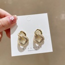 Korean style geometric diamondshape pearl earringspicture9