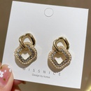 Korean style geometric diamondshape pearl earringspicture11