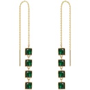 Simple Geometric Emerald Long Tassel Earringspicture11