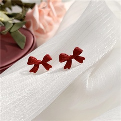 Korean style simple bows earrings