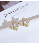 fashion simple microinlaid zircon flower earringspicture8