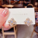 fashion simple microinlaid zircon flower earringspicture11