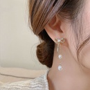 Simple Bowknot Pearl Tassel Long Style Earringspicture9