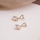 Korean Style Heart Shape Zircon Earringspicture11