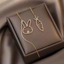 cute asymmetrical golden rabbit carrot earringspicture9