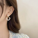 Korean style geometric diamond pearl earringspicture11