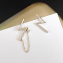 Korean style simple personalized lightning earringspicture7