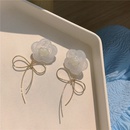 Korean style white flower bowknot earringspicture12