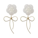 Korean style white flower bowknot earringspicture15
