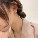 Korean style simple star rhinestone tassel long earringspicture9