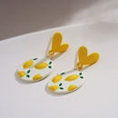 simple heart shape lemon round earringspicture11