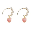 Korean Style pearl pink flower dripping earringspicture12