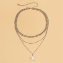 simple fashion star metal chain combination necklacepicture14