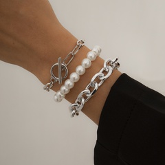 Fashion Baroque Imitation Pearl Beaded Bracelet Set
