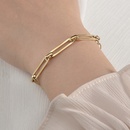 trend personality simple stainless steel plated 14k gold braceletpicture13