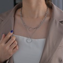 Fashion round brand double circle necklacepicture8