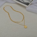 Fashion round brand double circle necklacepicture9