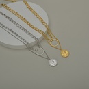Fashion round brand double circle necklacepicture11