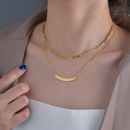 Korean curved brand double layered necklacepicture8