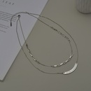 Korean curved brand double layered necklacepicture10