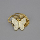 simple full diamond butterfly zirconium copper pendant necklacepicture13