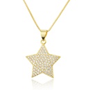 fashion simple full diamond star pendant zirconium copper necklacepicture14