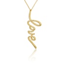 simple diamond LOVE letter heart copper pendant necklacepicture12