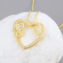 fashion simple heartshaped inlaid zirconium necklacepicture10