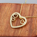 fashion simple heartshaped inlaid zirconium necklacepicture11
