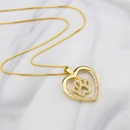 simple heartshaped inlaid zirconium pendant copper necklacepicture10