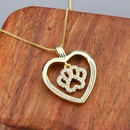 simple heartshaped inlaid zirconium pendant copper necklacepicture11