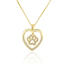 simple heartshaped inlaid zirconium pendant copper necklacepicture13