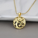 fashion simple tree inlaid zirconium copper pendant necklacepicture9