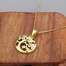 fashion simple tree inlaid zirconium copper pendant necklacepicture10