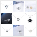 fashion variety of transparent zircon invisible necklacepicture7