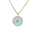 Retro copper dripping oil star and moon pendant necklacepicture18