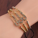 fashion paper clip adjustable colored zircon braceletpicture12